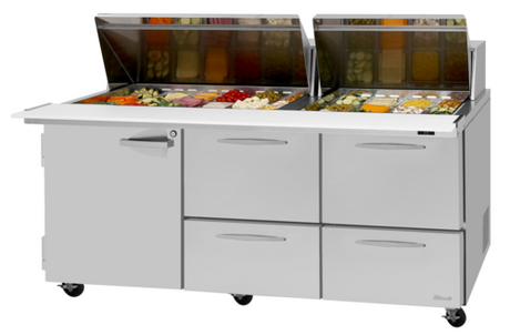 Turbo Air PST-72-30-D4R(L)-N PRO Refrigerated Prep Tables