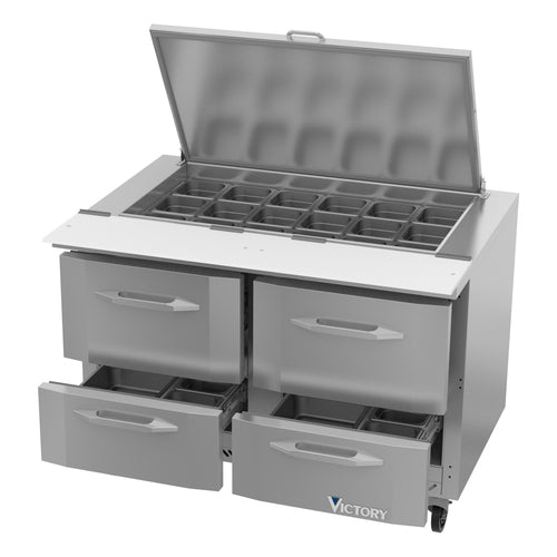 Victory Refrigeration VSPD48HC-18B-4 UltraSpec™ Refrigerated Prep Tables