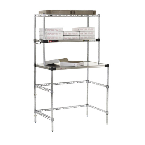 Metro EZHS36W-KIT Super Erecta® Hot Stainless Steel Prep Tables