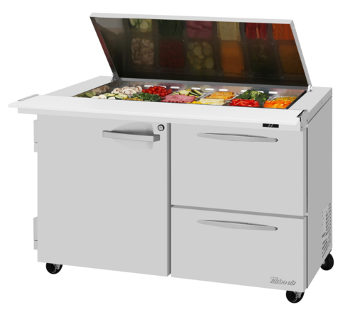 Turbo Air PST-48-18-D2R(L)-N-FL PRO Refrigerated Prep Tables