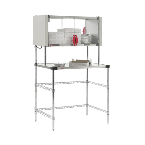 Metro EZHSE36W-KIT Super Erecta® Hot Stainless Steel Prep Tables