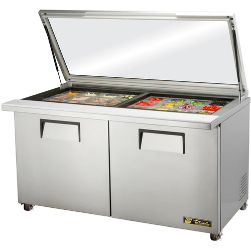 True Mfg. - General Foodservice TSSU-60-24M-B-ST-FGLID-HC Refrigerated Prep Tables