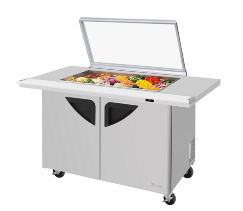 Turbo Air TST-48SD-18-E-N-GL Super Deluxe Refrigerated Prep Tables