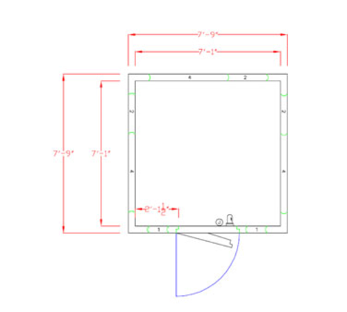 American Panel Corporation 8X8C-O Walk In Cooler, Modular, Remote