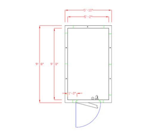 American Panel Corporation 6X10F-O Walk In Freezer, Modular, Remote