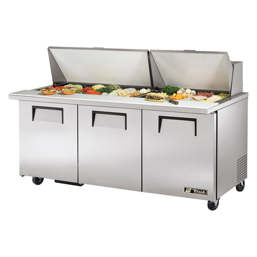 True Mfg. - General Foodservice TSSU-72-30M-B-ST-HC Refrigerated Prep Tables