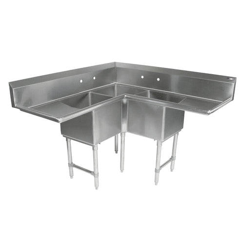 John Boos 3PBCS1620-2D30 Pro-Bowl Compartment Sinks