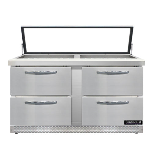 Continental Refrigerator SW60N24M-HGL-FB-D Mighty Top Refrigerated Prep Tables