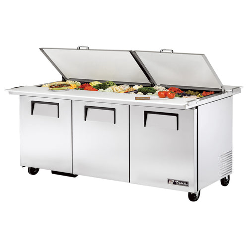 True Mfg. - General Foodservice TSSU-72-30M-B-DS-ST-HC Refrigerated Prep Tables