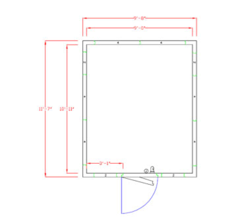 American Panel Corporation 10X12C-O Walk In Cooler, Modular, Remote