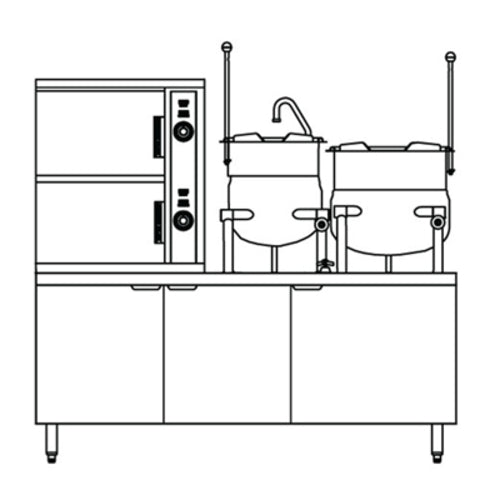 Crown (Middleby) ECX-2-6-6 Steam Kettles