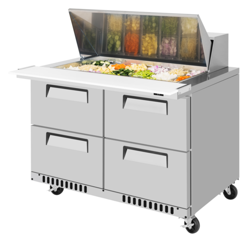 Turbo Air TST-48SD-18-D4-FB-N Super Deluxe Refrigerated Prep Tables