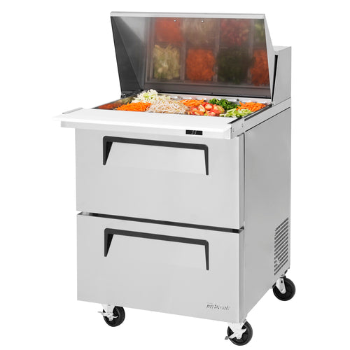 Turbo Air TST-28SD-12-D2-N Super Deluxe Refrigerated Prep Tables