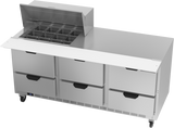 Beverage Air SPED72HC-12M-6 Refrigerated Prep Tables