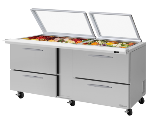 Turbo Air PST-72-30-D4-N-GL PRO Refrigerated Prep Tables