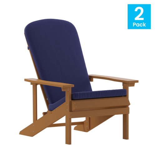 Flash Furniture 2-JJ-C14501-CSNBL-TEAK-GG Chair, Adirondack