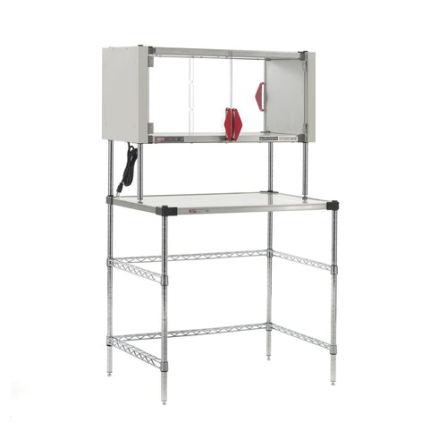 Metro EZHSE36W-KIT Super Erecta® Hot Stainless Steel Prep Tables