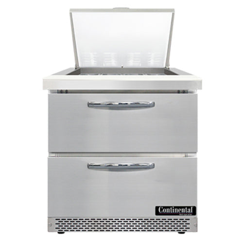 Continental Refrigerator SW32N12M-FB-D Mighty Top Refrigerated Prep Tables