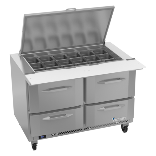 Victory Refrigeration VSPD48HC-18B-4 UltraSpec™ Refrigerated Prep Tables