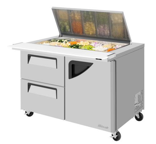 Turbo Air TST-48SD-18-D2R-N-FL Super Deluxe Refrigerated Prep Tables