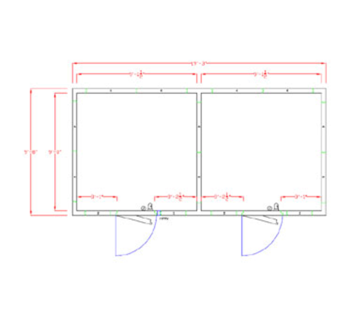 American Panel Corporation 10X20-I Walk In Combination Cooler Freezer, Self-Contained