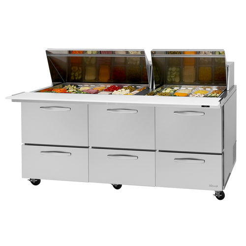 Turbo Air PST-72-30-D6-N PRO Refrigerated Prep Tables