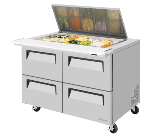 Turbo Air TST-48SD-18-D4-N-FL Super Deluxe Refrigerated Prep Tables