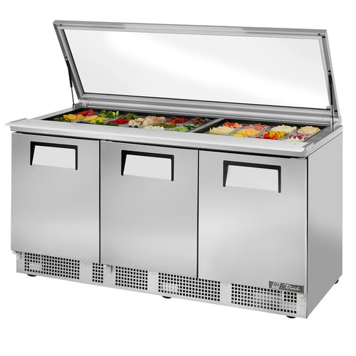 True Mfg. - General Foodservice TFP-72-30M-FGLID Refrigerated Prep Tables