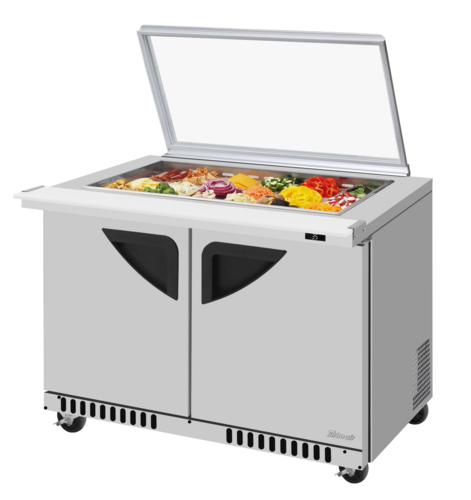 Turbo Air TST-48SD-18-FB-N-GL Super Deluxe Refrigerated Prep Tables