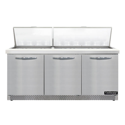 Continental Refrigerator SW72N30M-FB Mighty Top Refrigerated Prep Tables