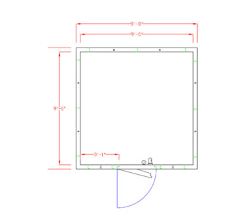 American Panel Corporation 10X10F-I Walk In Freezer, Modular, Self-Contained