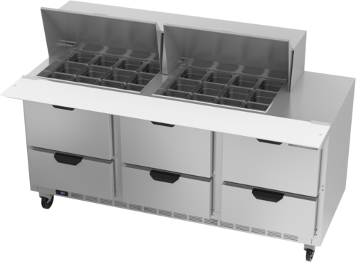 Beverage Air SPED72HC-24M-6 Refrigerated Prep Tables