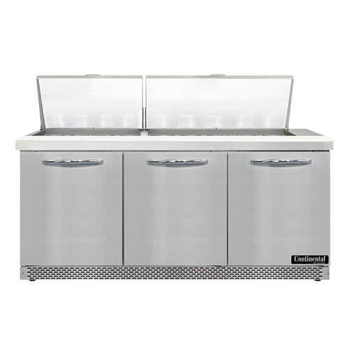 Continental Refrigerator SW72N27M-FB Mighty Top Refrigerated Prep Tables