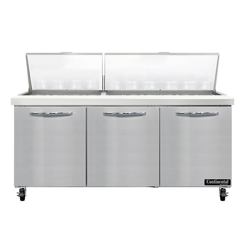 Continental Refrigerator SW72N30M Mighty Top Refrigerated Prep Tables