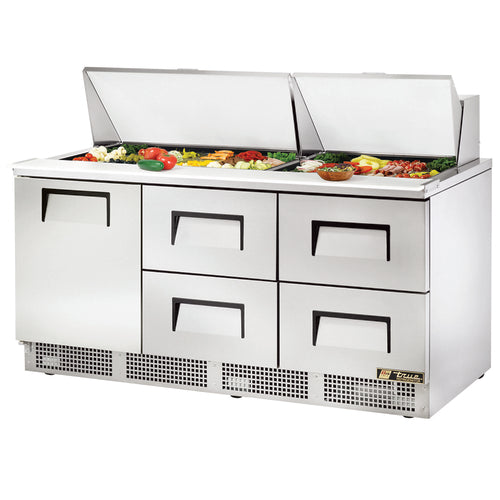 True Mfg. - General Foodservice TFP-72-30M-D-4 Refrigerated Prep Tables