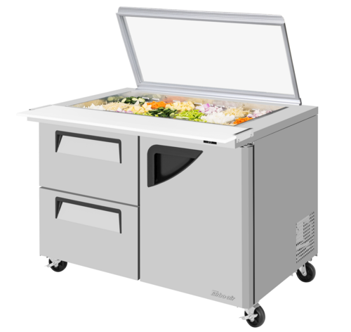 Turbo Air TST-48SD-18-D2R-N-GL Super Deluxe Refrigerated Prep Tables