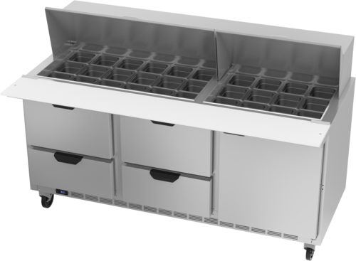 Beverage Air SPED72HC-30M-4 Refrigerated Prep Tables