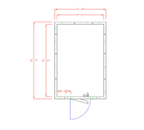 American Panel Corporation 8X12F-I Walk In Freezer, Modular, Self-Contained