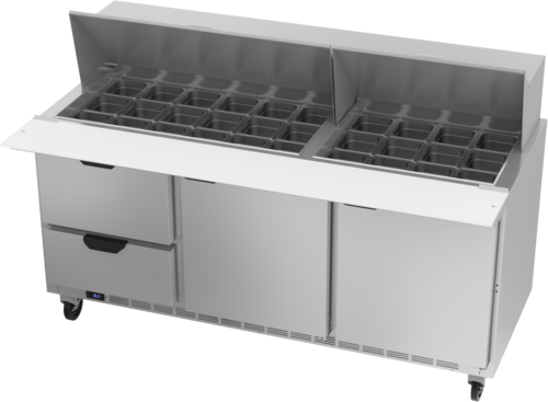 Beverage Air SPED72HC-30M-2 Refrigerated Prep Tables