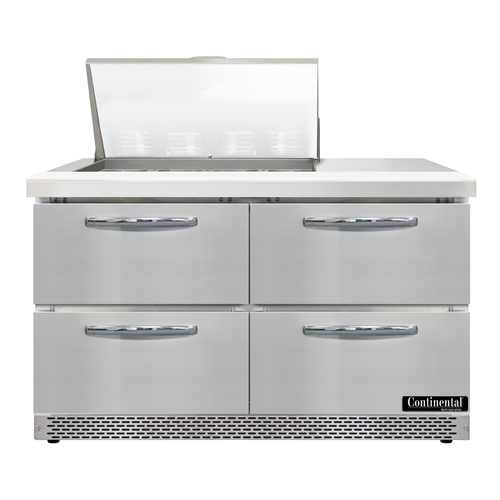 Continental Refrigerator D48N12M-FB-D Designer Line Refrigerated Prep Tables