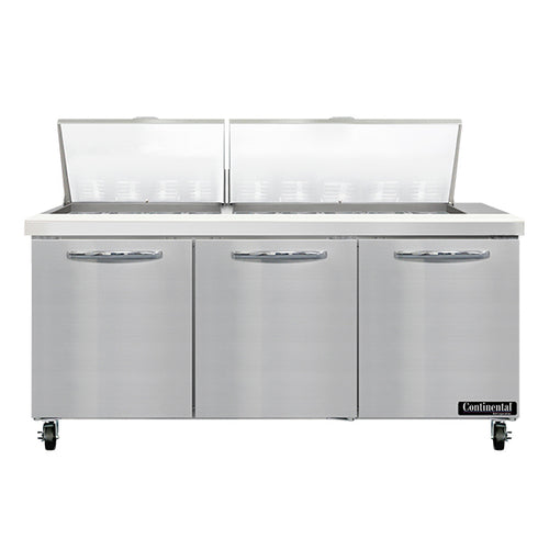 Continental Refrigerator SW72N27M Mighty Top Refrigerated Prep Tables