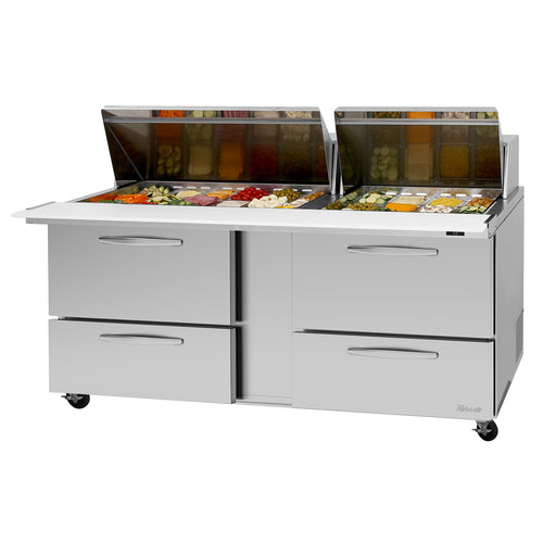 Turbo Air PST-72-30-D4-N PRO Refrigerated Prep Tables