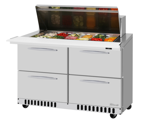 Turbo Air PST-48-18-D4-FB-N PRO Refrigerated Prep Tables