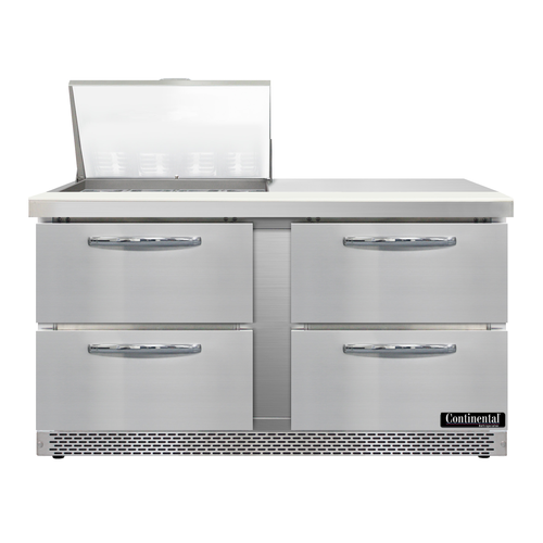 Continental Refrigerator D60N12M-FB-D Designer Line Refrigerated Prep Tables