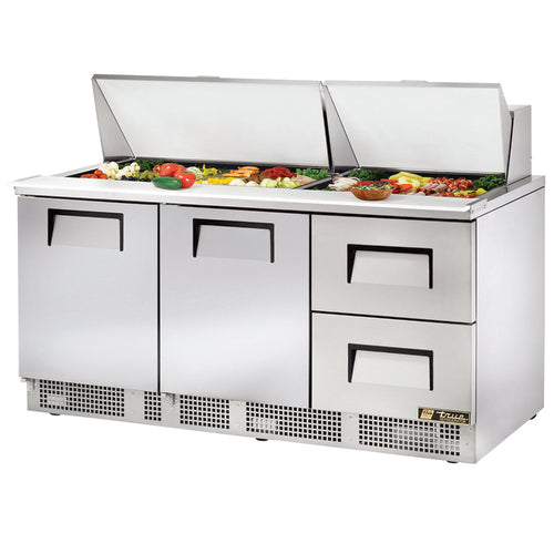 True Mfg. - General Foodservice TFP-72-30M-D-2 Refrigerated Prep Tables