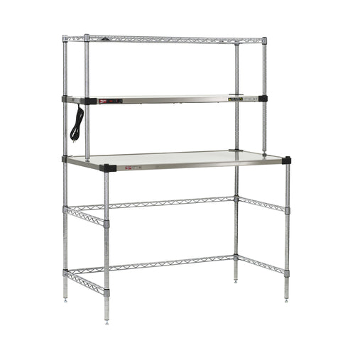 Metro EZHS48W-KIT Super Erecta® Hot Stainless Steel Prep Tables