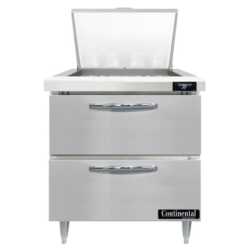 Continental Refrigerator D32N12M-D Designer Line Refrigerated Prep Tables